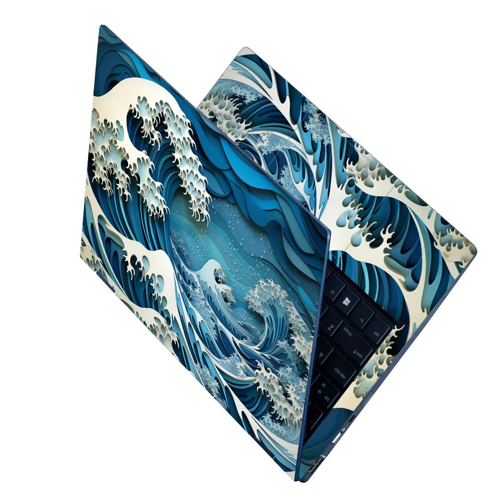Universal Laptop Skin - Hokusai Great Wave Blue