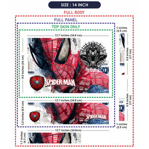 Universal Laptop Skin - Spider Hero Comic Collage