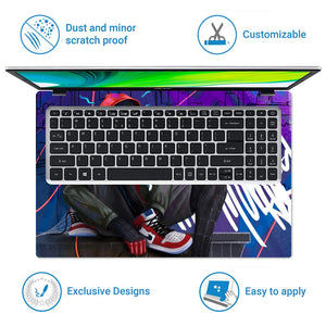 Universal Laptop Skin - Spider Hoodie Shoe Lace