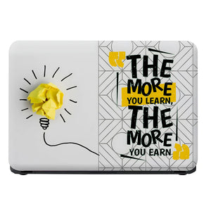Universal Laptop Skin - The More You Learn Quotes
