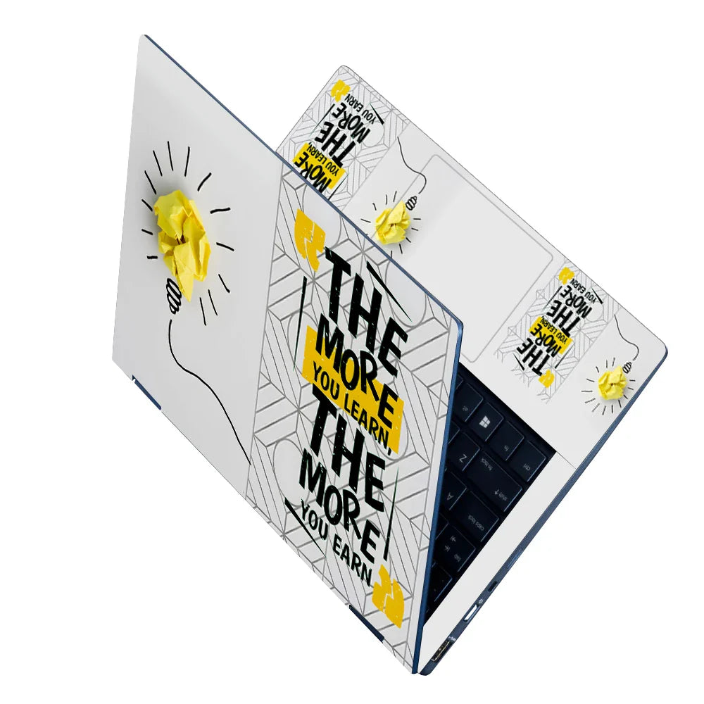 Universal Laptop Skin - The More You Learn Quotes