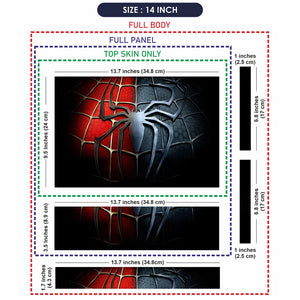 Universal Laptop Skin - Black Spider Red Black