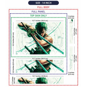 Universal Laptop Skin - Zoro One Piece Green