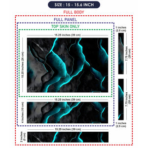 Laptop Skin - Futuristic Abstract Black Blue Texture