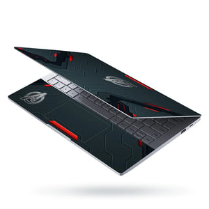 Universal Laptop Skin - Gaming Background Black Red a Logo