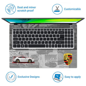Universal Laptop Skin - Porsche 911 Classic Grey