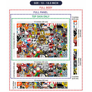 Universal Laptop Skin - Sticker Bomb Tiger
