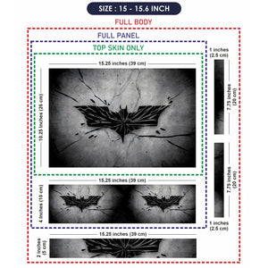 Universal Laptop Skin - Black Batman Abstract