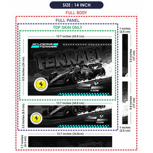 Universal Laptop Skin - Ferrari Speed Zone Design