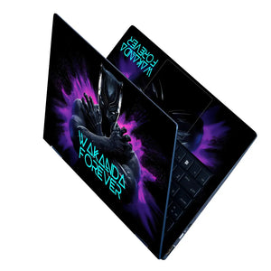 Laptop Skin - Dynamic Comic Black Panther Purple Energy