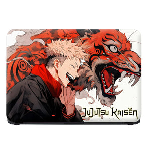Laptop Skin - Dynamic Anime Character Fiery Red Mood
