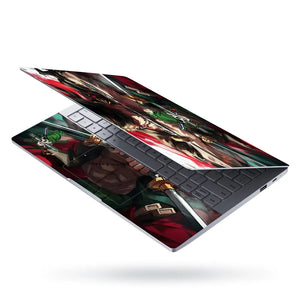 Laptop Skin - Dynamic Anime Warrior Red Action