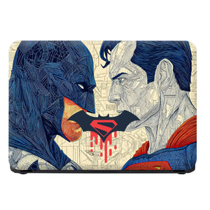 Laptop Skin - Dynamic Comic Style Heroic Faceoff Dramatic Tones