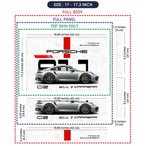 Universal Laptop Skin - Porsche 911 Carrera Sketch
