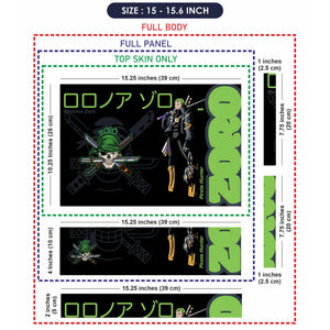Laptop Skin - Bold Anime Pirate Hunter Green Vibes