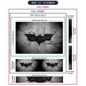 Universal Laptop Skin - Black Batman Abstract