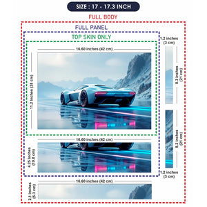 Universal Laptop Skin - Porsche Alpine Blue Ride