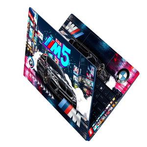 Laptop Skin - BMW M5 Night City Street Racing Style Artwork