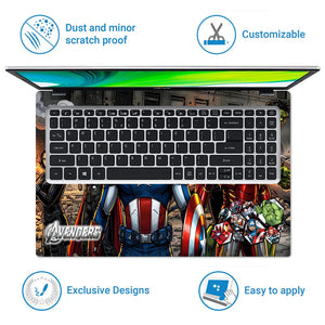 Universal Laptop Skin - Avengers Comic Battle Art