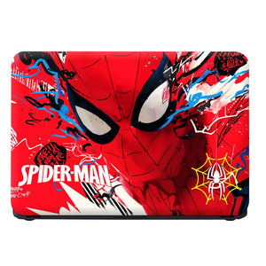 Laptop Skin - Spider-Man Red Mask Graffiti Superhero Art Design