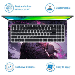 Universal Laptop Skin - Samurai with Katana and Dragon