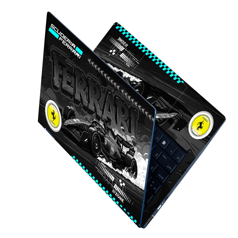 Universal Laptop Skin - Ferrari Speed Zone Design