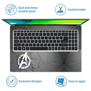 Universal Laptop Skin - Avengers on Grey Stone