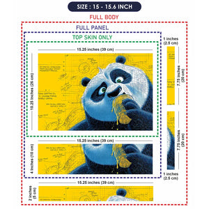 Universal Laptop Skin - Kung Fu Panda Po Yellow Pop Art