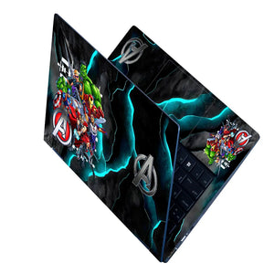 Laptop Skin - Vibrant Comic Superheroes Dynamic Action