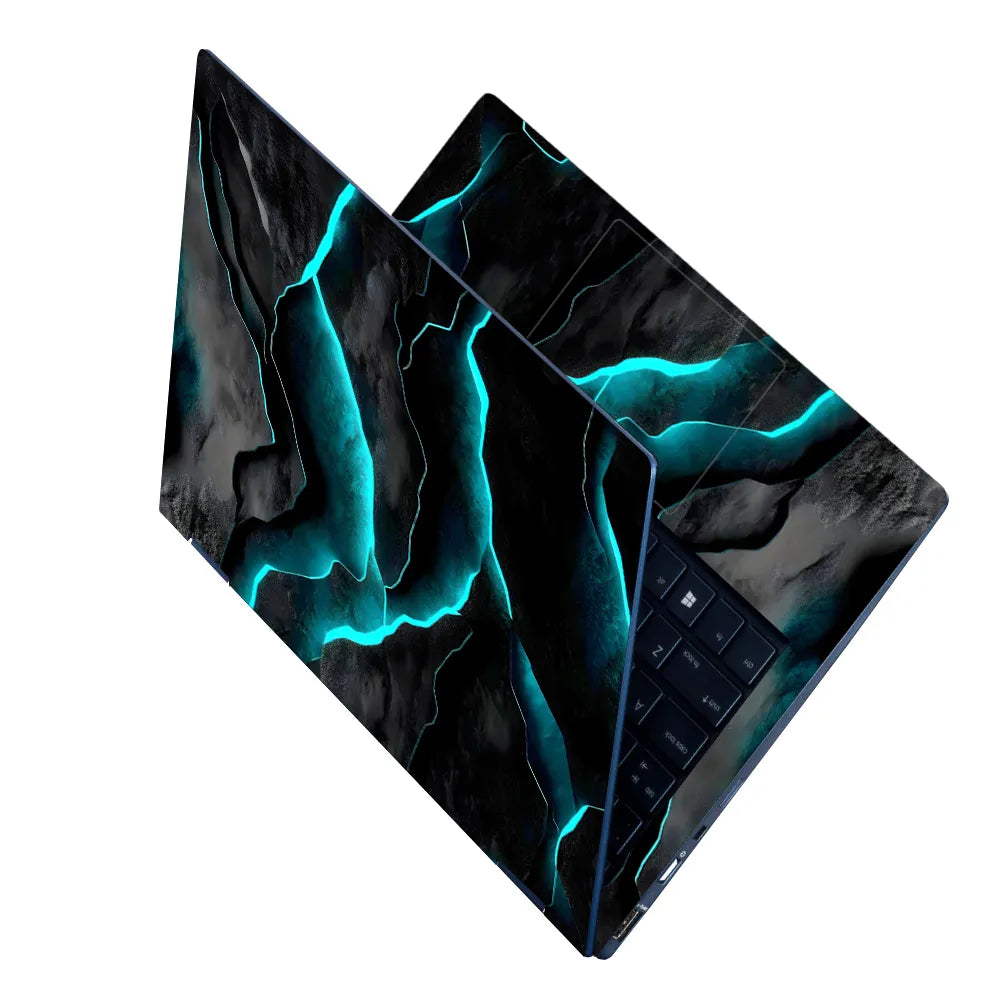 Laptop Skin - Futuristic Abstract Black Blue Texture