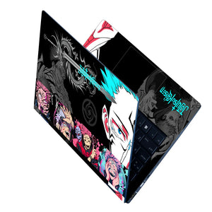 Universal Laptop Skin - Black Teal Sukuna Anime Layout