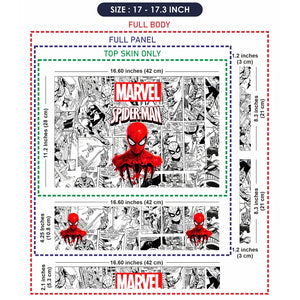 Universal Laptop Skin - Black White Marvel Comic Panels