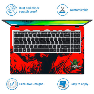 Laptop Skin - Dynamic Manga Warrior Red Fury