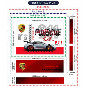 Universal Laptop Skin - Porsche GT3 RS Racing Red