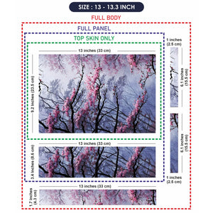 Laptop Skin - Dreamy Impressionist Cherry Blossom Pink Sky