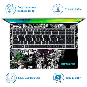 Universal Laptop Skin - Zoro King of Hell Anime Collage