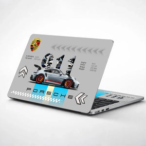Universal Laptop Skin - Porsche 911 GT3 Grey Art