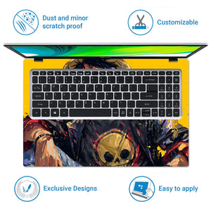 Laptop Skin - Vibrant Anime Character Joyful Expression