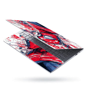 Laptop Skin - Dynamic Comic Style Hero Red Energy
