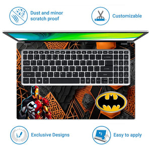 Universal Laptop Skin - The Batman vs Iron Man