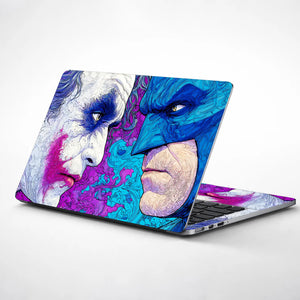 Laptop Skin - Vibrant Comic Style Hero Faceoff