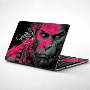 Laptop Skin - Lord Hanuman Neon Art Jai Shree Ram