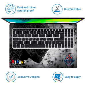 Laptop Skin - Dynamic Comic Spider-man Black Energy