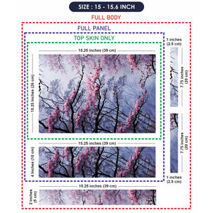 Laptop Skin - Dreamy Impressionist Cherry Blossom Pink Sky