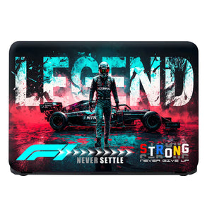 Universal Laptop Skin - Teal Red F1 Neon Racing Legend