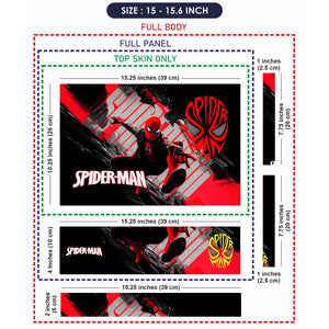 Laptop Skin - Spider-Man Action Pose Red Black Superhero