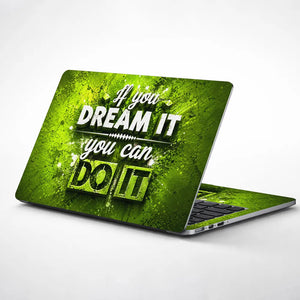 Dream It Do It Green Laptop Skin - View 1