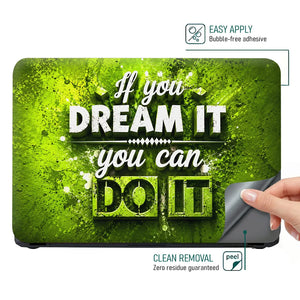 Dream It Do It Green Laptop Skin - View 4