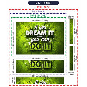 Dream It Do It Green Laptop Skin - View 7