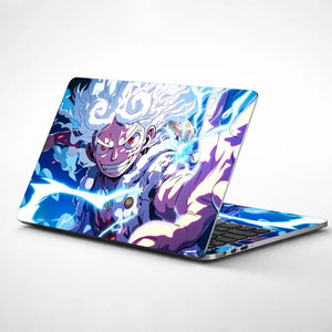 Dynamic Anime Character With Lightning Laptop Skin - View 1